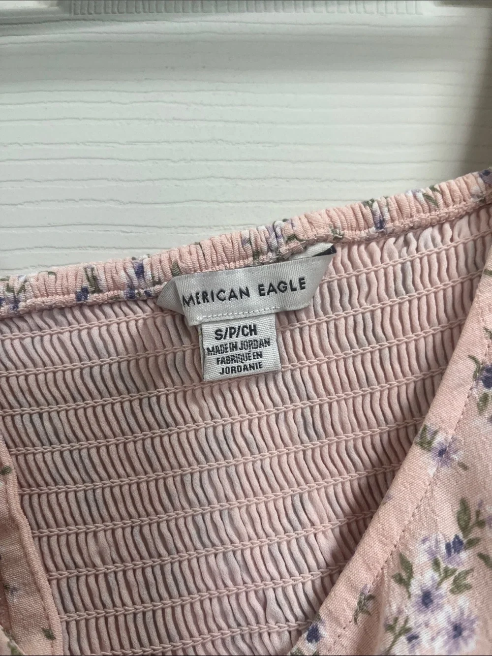 American Eagle Outfitters Light Pink Floral Chemise